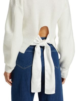 Design History
 Rib-Knit Tie-Back Sweater