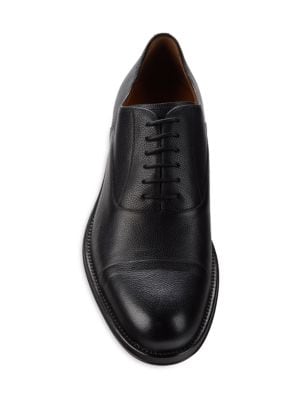 Bally
 Abram Textured Leather Oxford Shoes