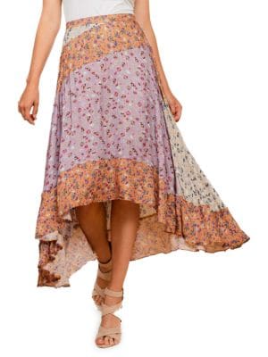 Daniel Rainn
 Darling Floral Patchwork Midi Skirt