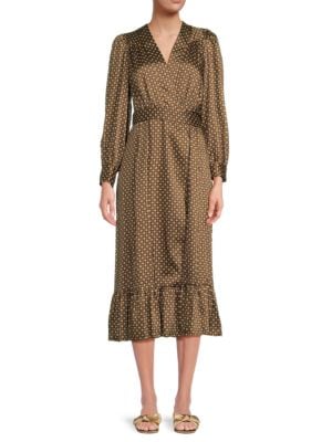 Sandro
 Janine Floral Midi Wrap Dress