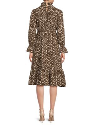 70/21
 High Neck Floral Midi Dress