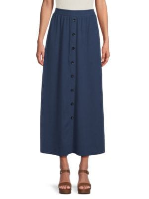 YAL New York
 Button Front Maxi Skirt