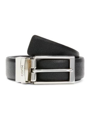 HUGO
 Gilvion Frame Buckle Reversible Leather Belt