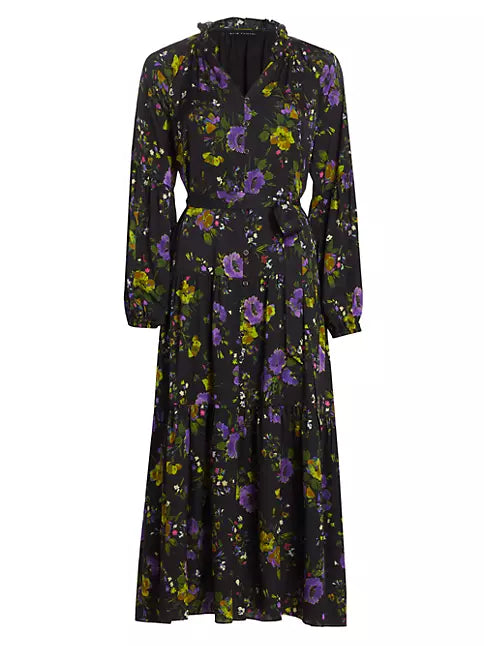 Sienna Floral Tiered Maxi Peasant Dress