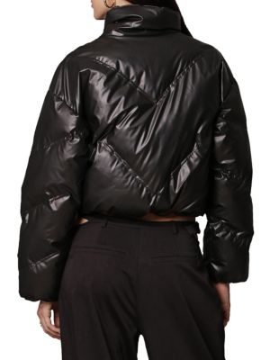 Avec Les Filles
 Thermal Puff™ Relaxed Fit Cropped Puffer Jacket