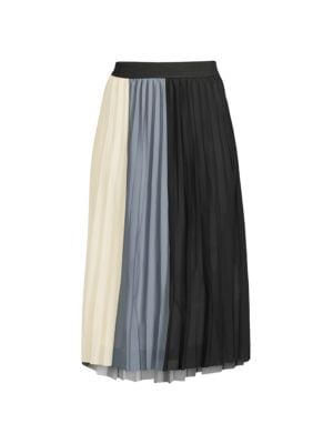 Wdny
 Colorblock Pleated Skirt