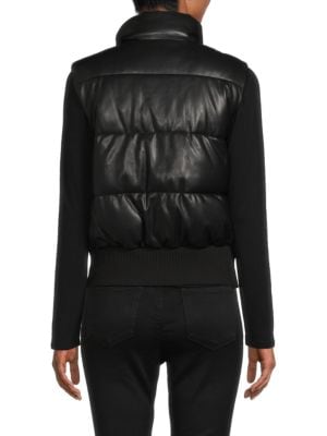 Calvin Klein
 Faux Leather Puffer Vest