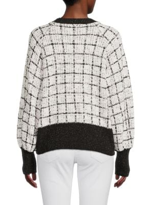 Karl Lagerfeld Paris
 Windowpane Tweed Sweater