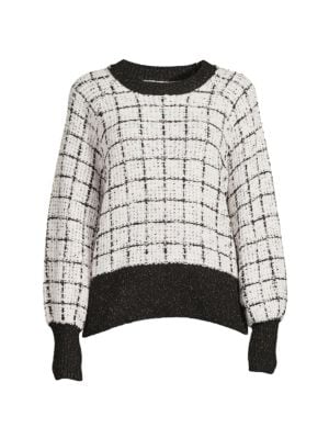 Karl Lagerfeld Paris
 Windowpane Tweed Sweater