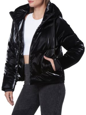 Andrew Marc
 Luxe Sheen Hooded Puffer Jacket