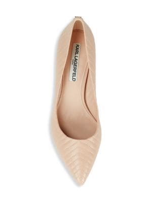 Karl Lagerfeld Paris
 Rosette Leather Point Toe Pumps