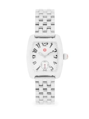 Michele
 28MM Stainless Steel Square Bracelet Watch