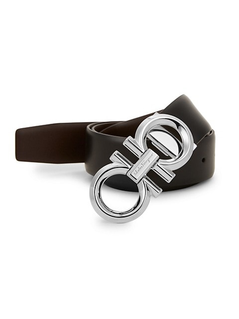 Reversible &amp; Adjustable Gancini Belt