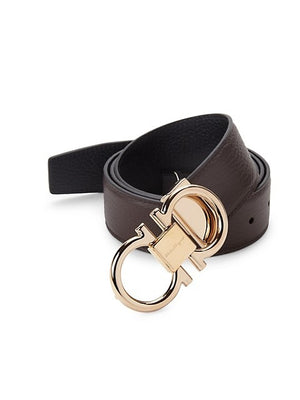 Gancini Reversible Leather Belt