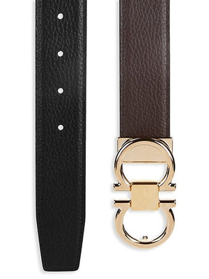 Gancini Reversible Leather Belt
