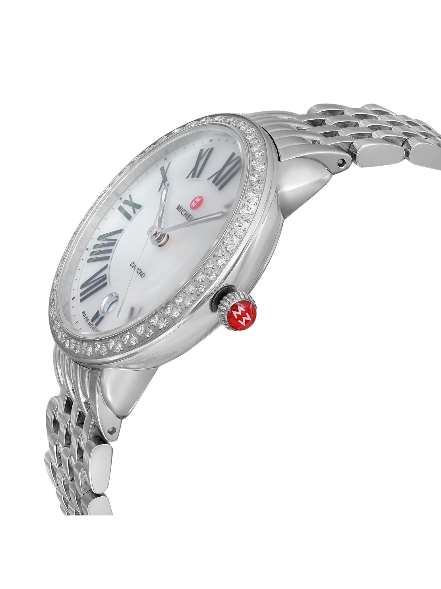 Michele Serein 36mm Steel White MOP Dial Quartz Ladies Watch MW21B01A1025 - image 4 of 8