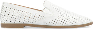 JOURNEE COLLECTION JOURNEE Lucie Perforated Flat Loafer, Alternate, color, WHITE
