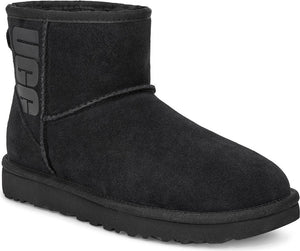 UGG<SUP>®</SUP> Mini Classic Logo Boot, Main, color, BLACK SUEDE