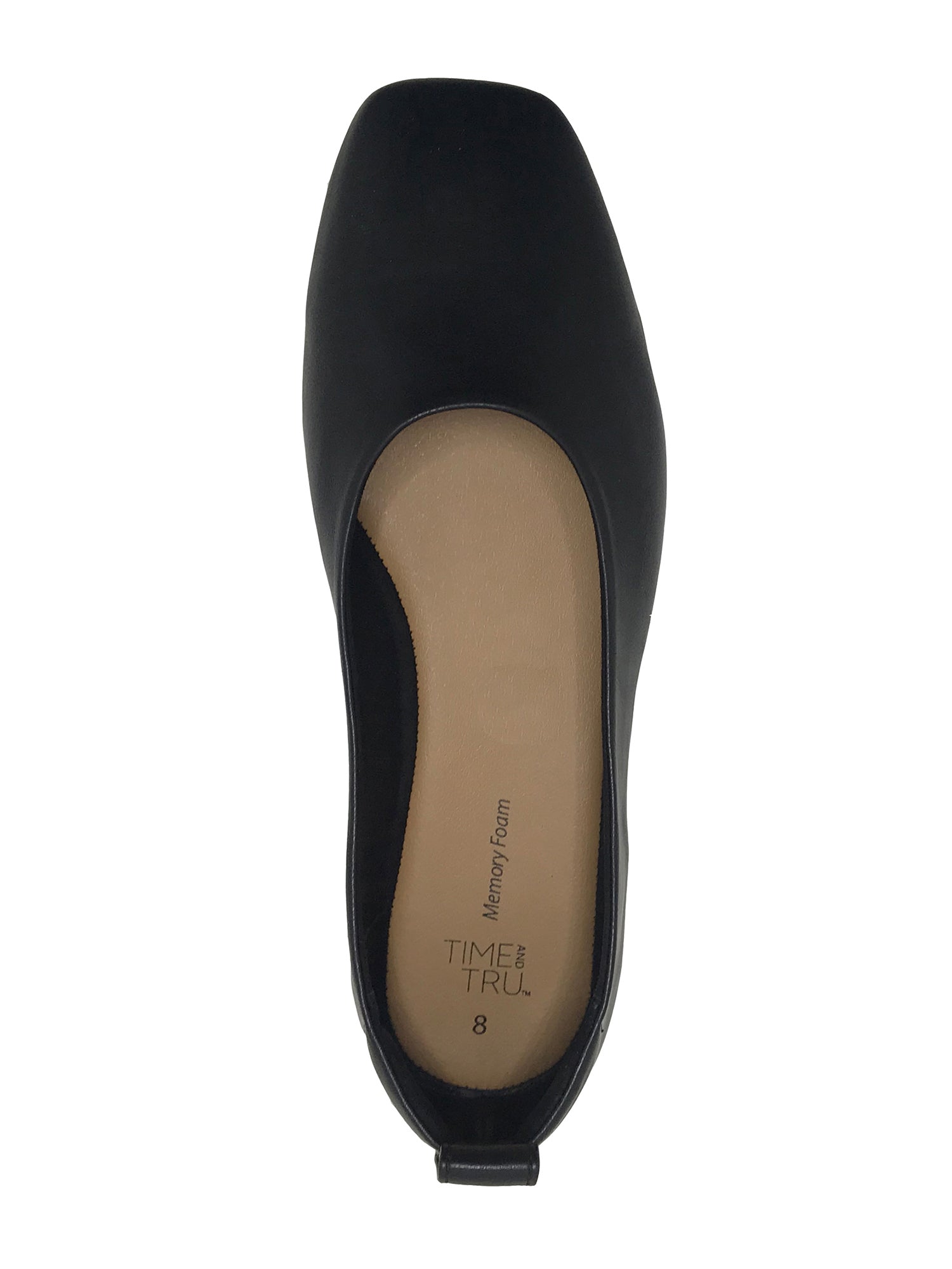 image 6 of Time and Tru Women's Soft Square Toe Ballet Flats (Wide Width Available)
