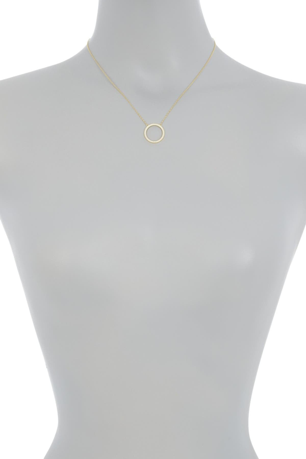 Adornia Swarovski Crystal Circle Pendant Necklace, Alternate, color, YELLOW
