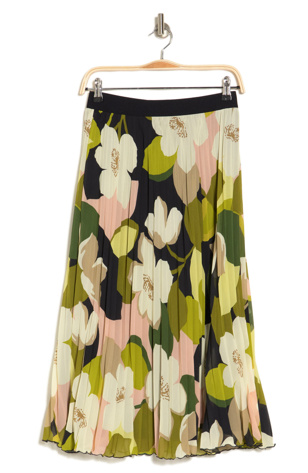 DR2 by Daniel Rainn Pleated Floral Skirt, Alternate, color, Blush