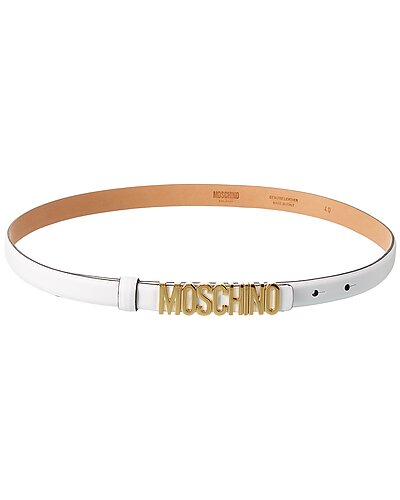 Moschino Logo Leather Belt