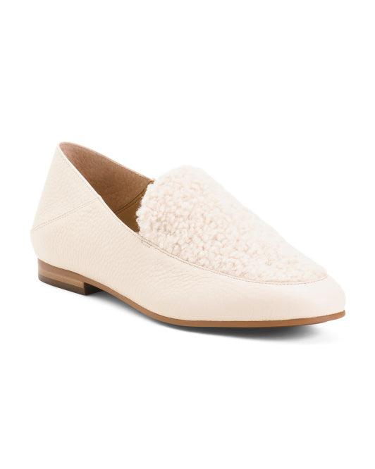 Frieda Curly Faux Shearling Leather Loafers