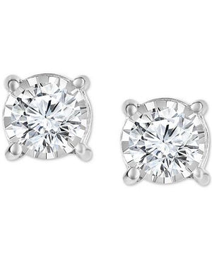 TruMiracle - Diamond Stud Earrings (1/2 ct. t.w.) in 14k White or Yellow Gold