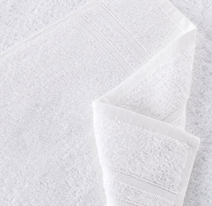 image 3 of Hammam Linen White Hand Towels Set of 4 – Luxury Cotton Hand Towels for Bathroom – Soft Quick Dry Towels