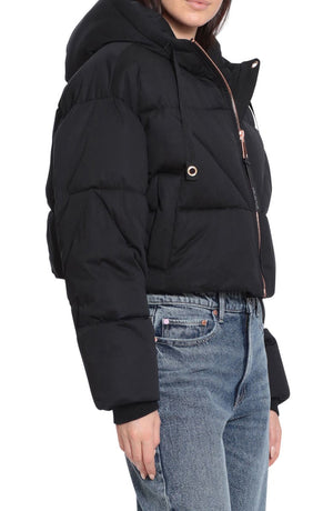 AVEC LES FILLES Water Resistant Hooded Puffer Jacket