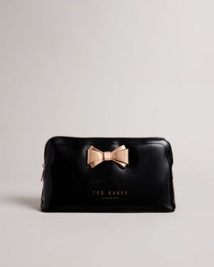 BLACK Curved Bow Wash Bag Ted Baker