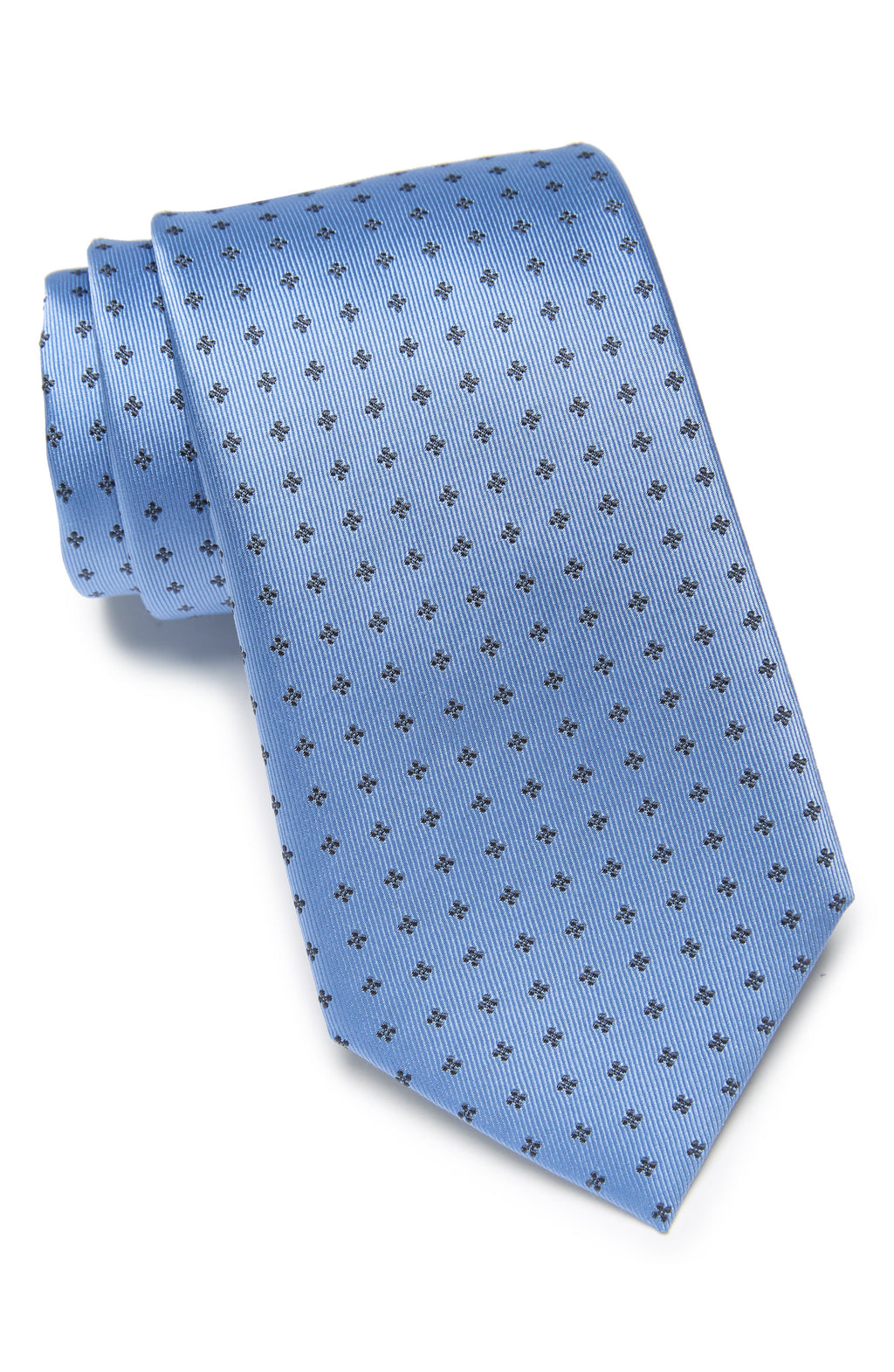 Duchamp Clover Silk Tie, Main, color, Lt Blue