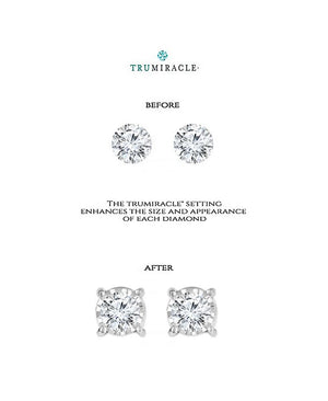TruMiracle - Diamond Stud Earrings (1/2 ct. t.w.) in 14k White or Yellow Gold