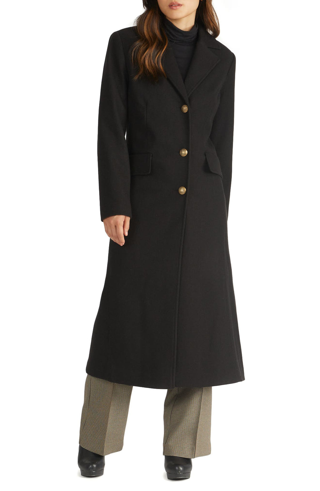 NVLT Military Power Coat, Main, color, BLACK