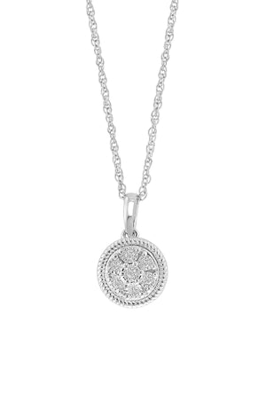 EFFY Sterling Silver Diamond Pendant Necklace - 0.09 ctw., Main, color, WHITE