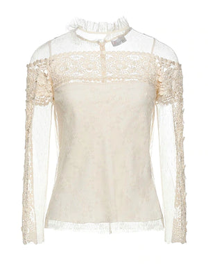 REDValentino Blouse Ivory 100% Polyamide, Polyester