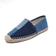 2021 Promotion Top Fashion Denim Sapatos Espadrilles Straw Fisherman Flat Heels Shoes Lazy Zapatos Mujer Casual Cartoon Linen