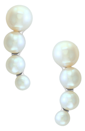 EFFY Sterling Silver 3mm-5.5mm Freshwater Pearl Drop Earrings, Main, color, WHITE