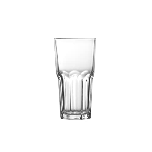 Fortessa Basics Chez Bistro Everyday 12 Pack Set Glassware Kitchen and Barware Great for: Beer, Cocktails, Water, Juice, Iced Tea, Soft Drinks., Beverage Glass, 14 Ounce