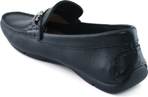 MARC JOSEPH NEW YORK Stafford Ave Leather Loafer, Alternate, color, BLACK GRAINY BUCKLE