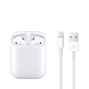 Apple AirPods (2nd Generation) Wireless Ear Buds, Bluetooth Headphones with Lightning Charging Case Included, Over 24 Hours of Battery Life, Effortless Setup for iPhone