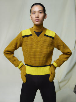 Knitted V-Neck Long-Sleeve Sweater (MARNI)