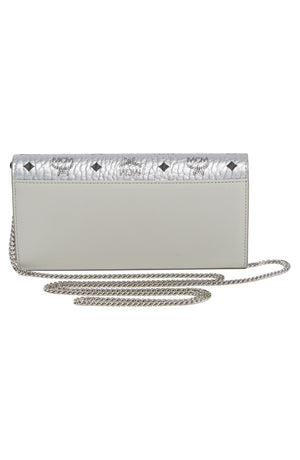 MCM Travia Visetos Wallet on a Chain, Alternate, color, SILVER