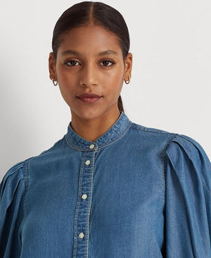 Lauren Ralph Lauren - Women's Blouson-Sleeve Chambray Shirt