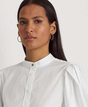 Lauren Ralph Lauren - Women's Cotton Blouson-Sleeve Shirt