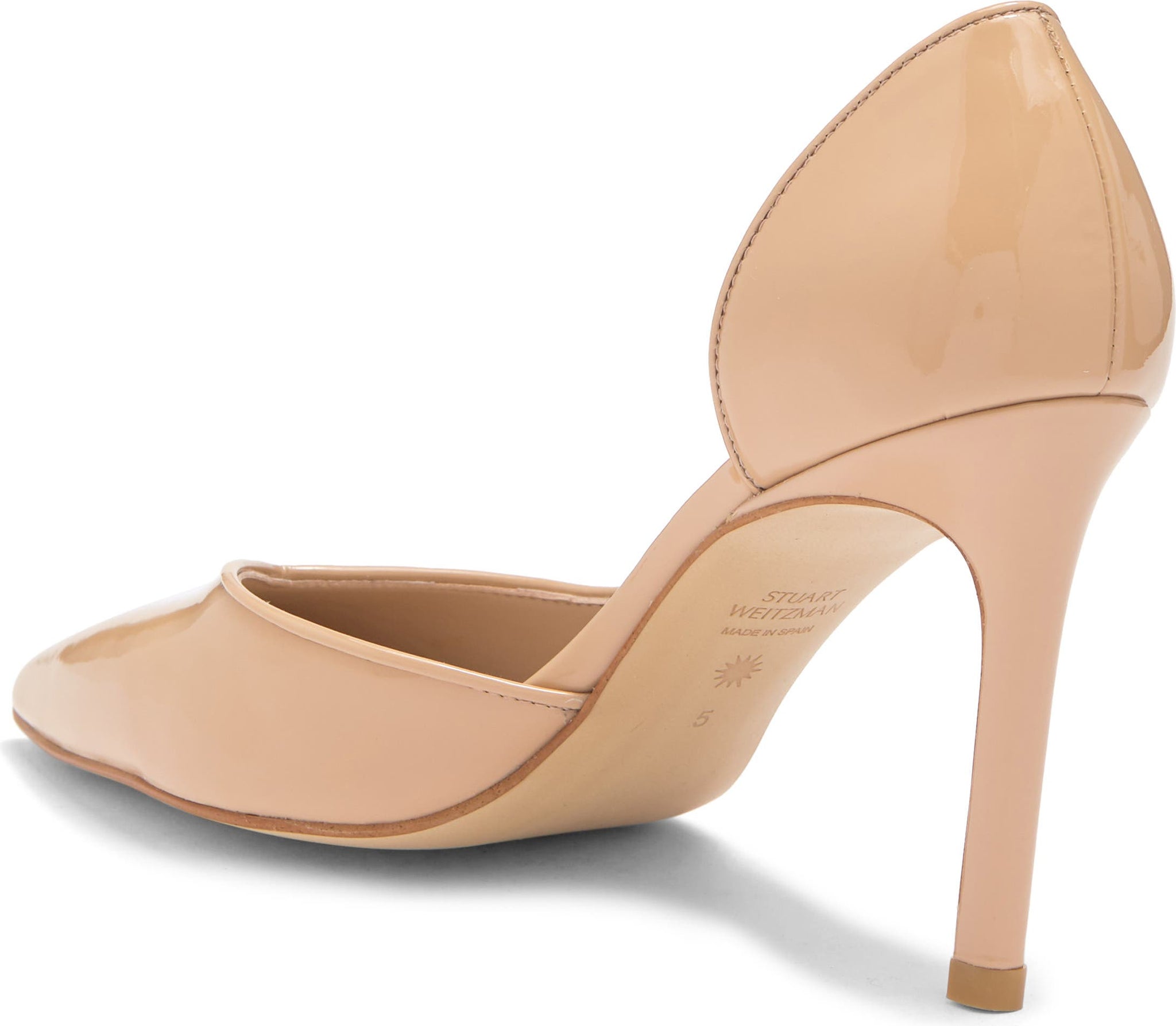 STUART WEITZMAN Avenue d'Orsay Pointed Toe Pump, Alternate, color, GOLDEN BEIGE