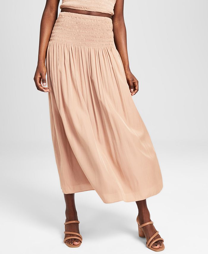 And Now This - Women's Smocked Maxi Skirt