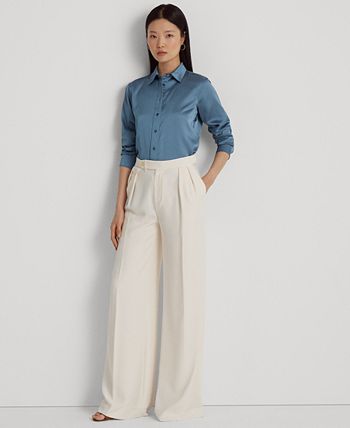 Lauren Ralph Lauren - Women's Long Sleeve Satin Charmeuse Shirt