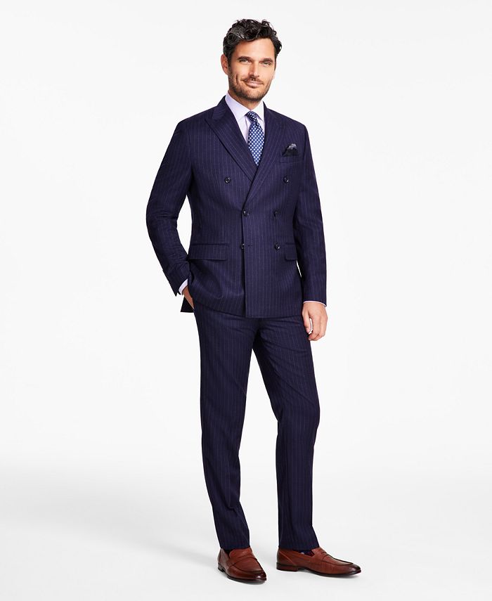 Tallia - Men's Slim-Fit Double-Breasted Wool Suit