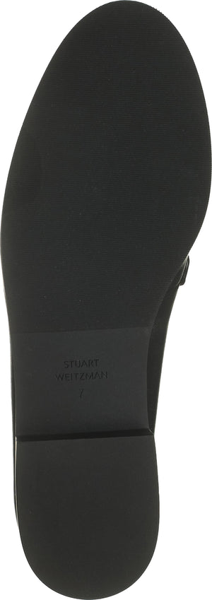 Stuart Weitzman Owen Pearl Chain Loafer, Alternate, color, Black